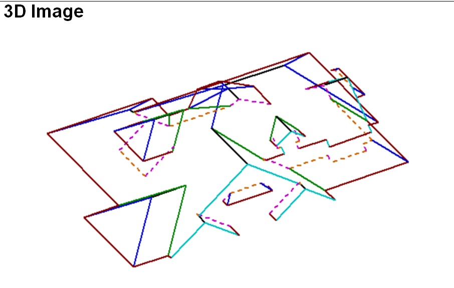 3D Image from the roof measurement report